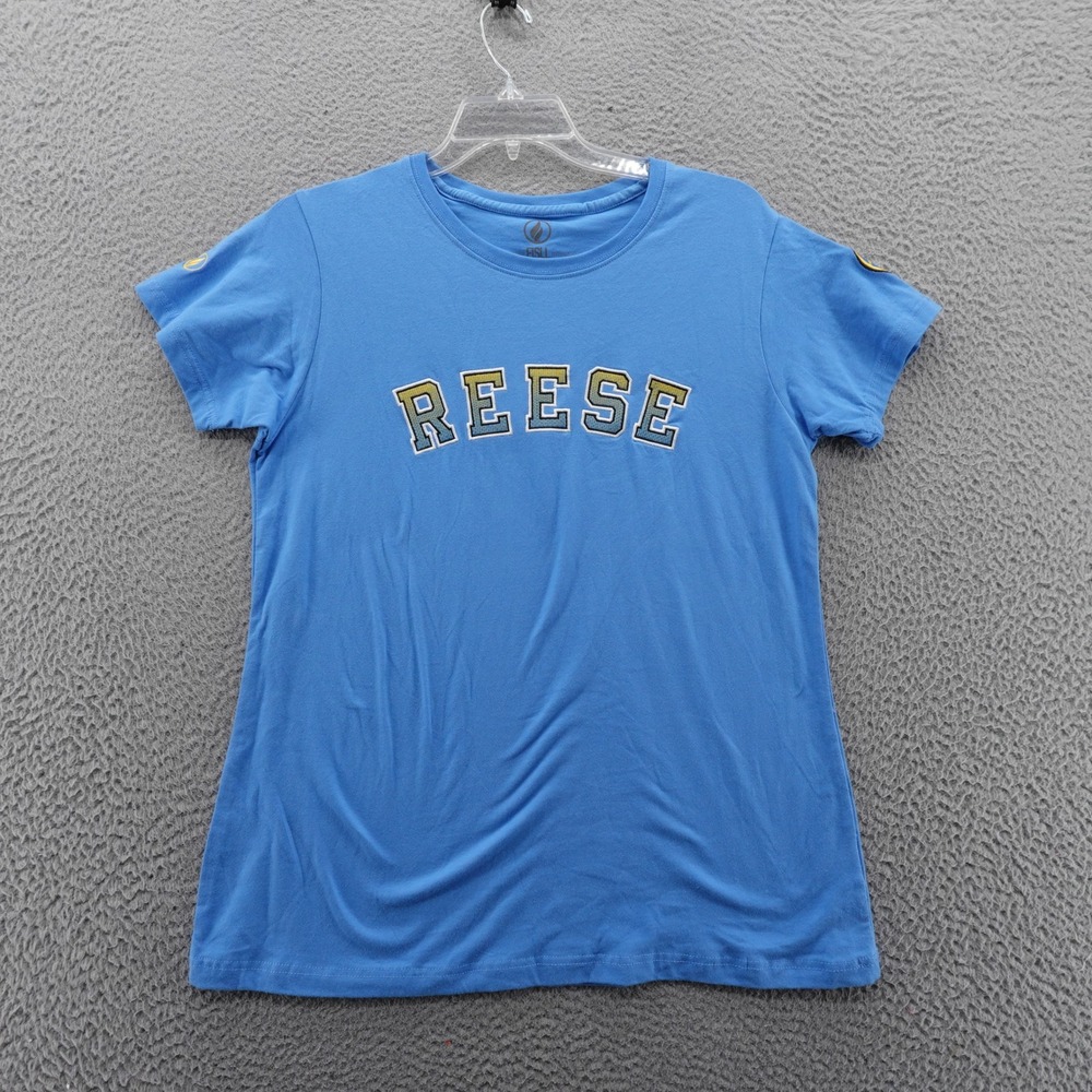 FISLL WNBA Angel Reese Chicago Sky Womens XL T-Shirt Blue Graphic Tee NEW